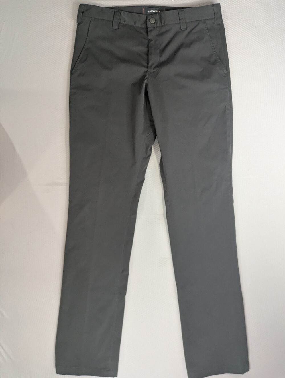 Bluffworks Ascender Chino Pants Mens 34x36 Regular Fit Gray Travel Trousers